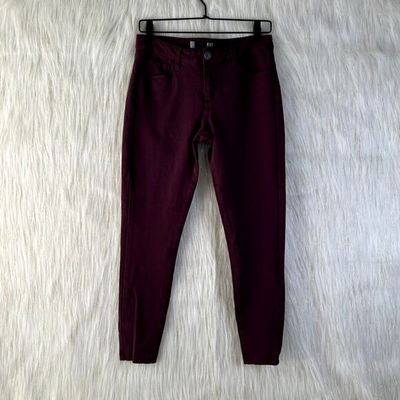 Kut from the Kloth Womens Maroon Jeggings Skinny Jeans Stretch Pockets Sz 4 - Picture 10 of 11